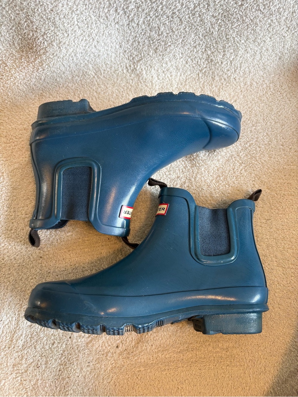 Hunter Blue Chelsea Rain Boots Big Kids Size 4
